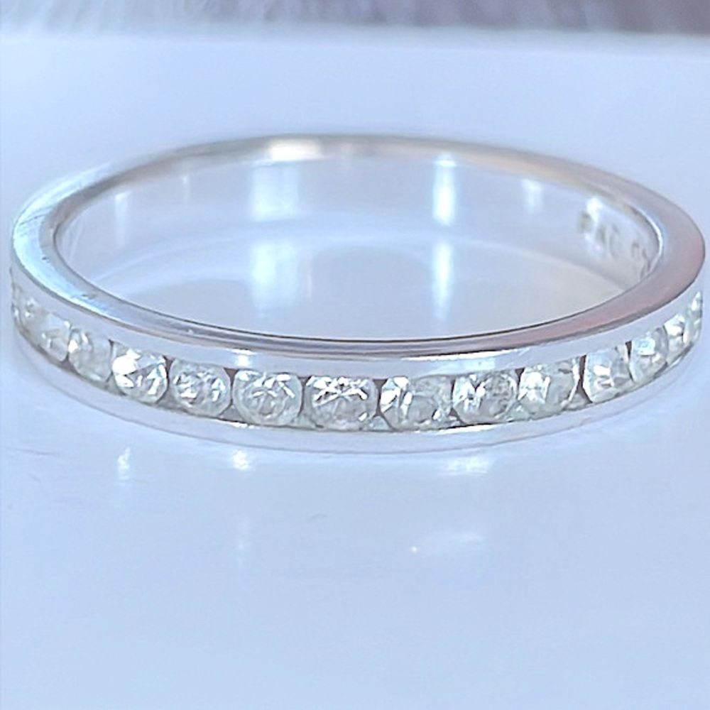 ✨SALE✨ 925 SILVER STAMPED FASHION BLING RING SIZE 8